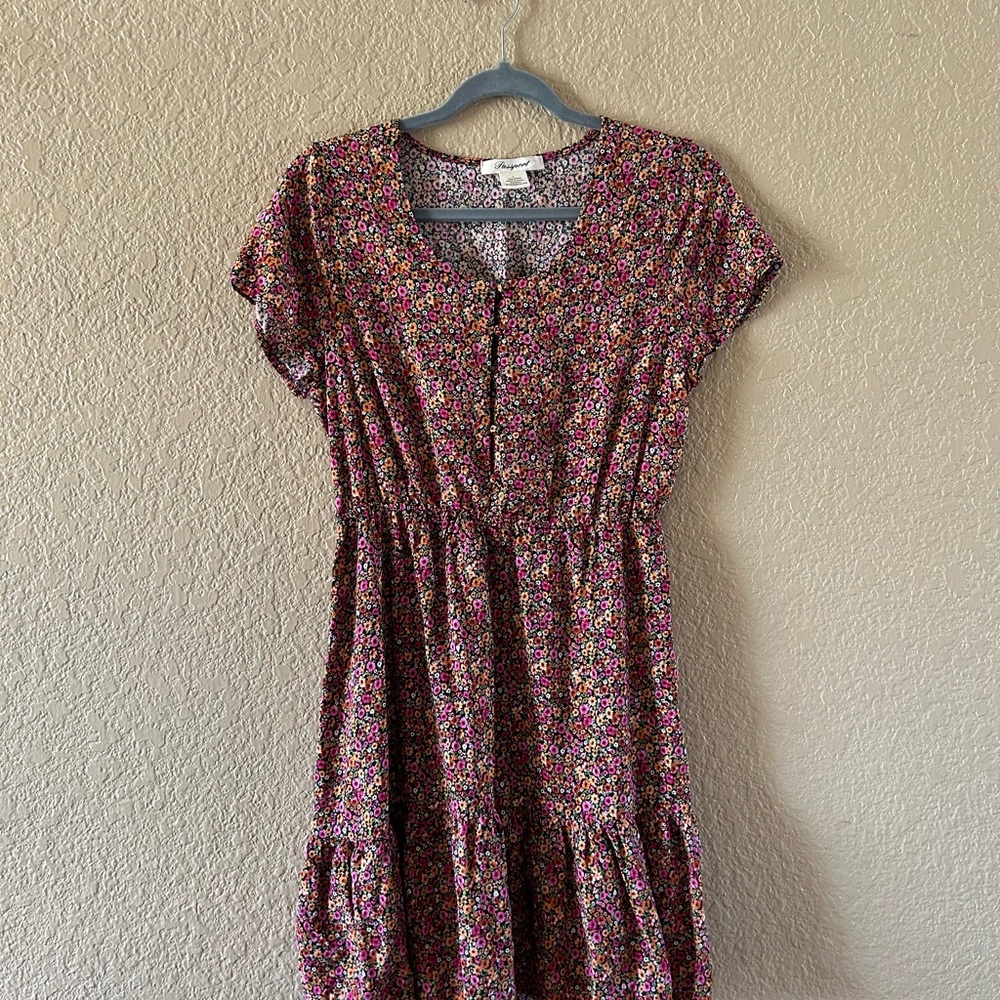 Passport Multicolor Floral Midi Dress